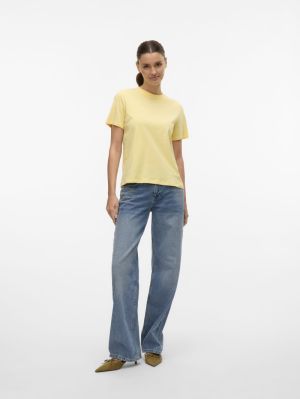 VMPAULINA SS T-SHIRT JRS NOOS Lemon Meringue