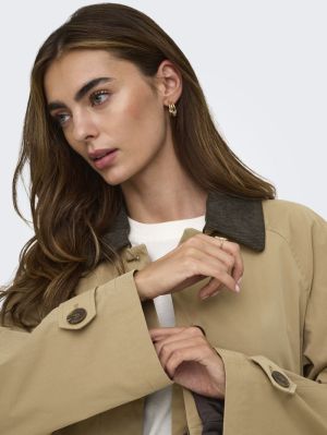 ONLORCHID CORD MIX COAT OTW Otter/Chocolate
