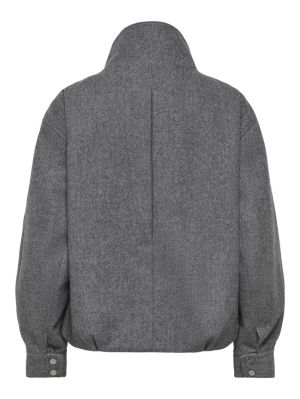 ONLASTA HIGH COLLAR BOMBER JAC Dark Grey Melan