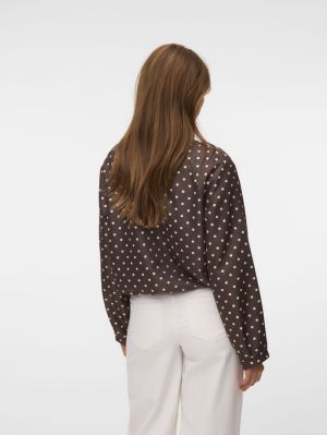 VMKAYLA HIGH NECK JACKET EXP Chocolate Brown