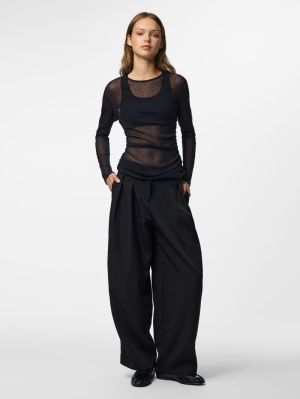 PCBOBO LS MESH ROUCHING TOP JR Black/TINY BLAC