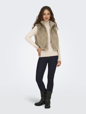ONLDANA FAUX FUR REV.WAISTCOAT Silver Mink