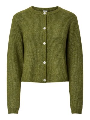 PCSILLY LS O-NECK KNIT CARDIGA Sphagnum/MELANG