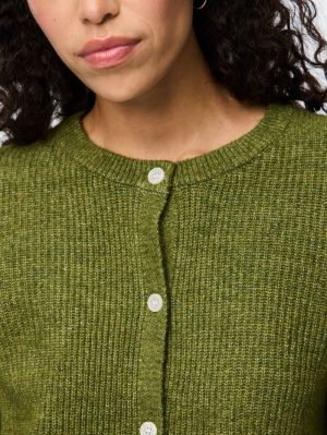 PCSILLY LS O-NECK KNIT CARDIGA Sphagnum/MELANG