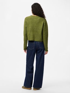 PCSILLY LS O-NECK KNIT CARDIGA Sphagnum/MELANG