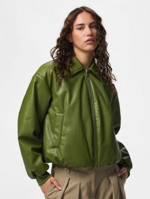 PCLARA PADDED COATED BOMBER JA Sphagnum