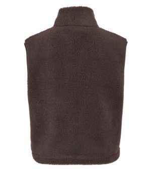 NMMASEY SHORT TEDDY VEST NOOS Chocolate Brown