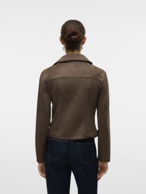 VMJOSE SHORT FAUX SUEDE JACKET Chocolate Chip