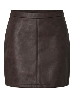 PCARIANA HW PU SKIRT WB Chicory Coffee