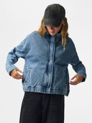 PCGRACE FUNNEL JACKET DNM D2D Light Blue Deni