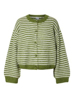 PCADA LS O-NECK KNIT CARDIGAN Woodbine/Cloud