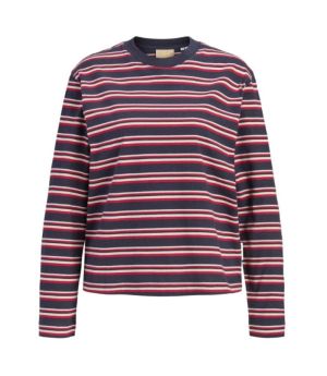 JXSOPHIA BOXY LS STRIPE TEE JR Night Sky/Rythm