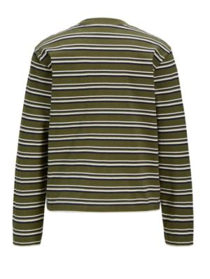 JXSOPHIA BOXY LS STRIPE TEE JR Winter Moss/Nig