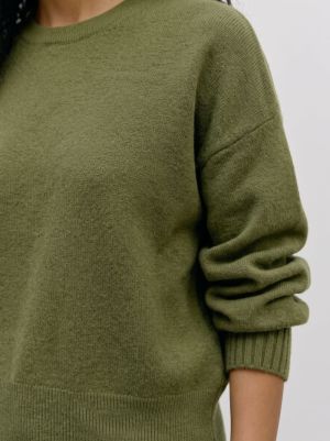 VMKACY LS O-NECK PULLOVER Sphagnum/MELANG