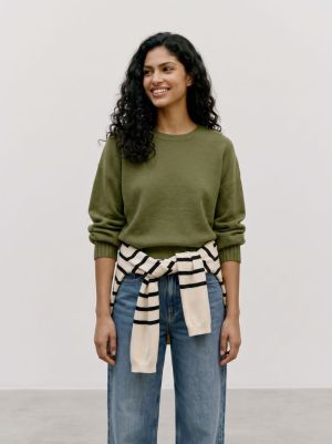 VMKACY LS O-NECK PULLOVER Sphagnum/MELANG