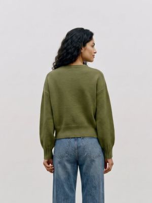 VMKACY LS O-NECK PULLOVER Sphagnum/MELANG
