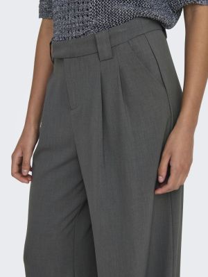 ONLSVEA MW MEL WIDE PANT TLR Dark Grey Melan