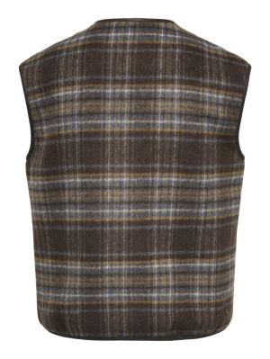 JDYANNABEL CHECK WAISTCOAT OTW Chocolate Torte