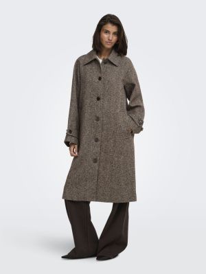 JDYVINGA HERRINGBONE LONG COAT Chocolate Torte