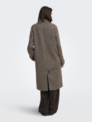 JDYVINGA HERRINGBONE LONG COAT Chocolate Torte