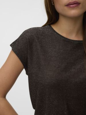 VMSARAH AVA GLITTER SS TOP JRS Chocolate Torte