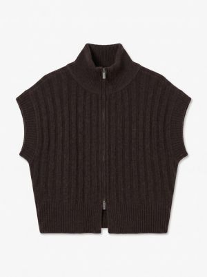VMBANG RIB SL HIGHNECK ZIPPER Chocolate Torte