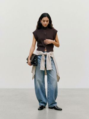 VMBANG RIB SL HIGHNECK ZIPPER Chocolate Torte