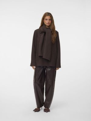 VMUNALAURA WOOL BLEND JACKET P Chocolate Torte