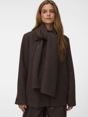 VMUNALAURA WOOL BLEND JACKET P Chocolate Torte