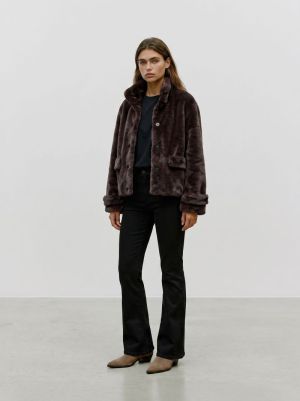 VMSONJAEVA SHORT JACKET GA BOO Chocolate Torte