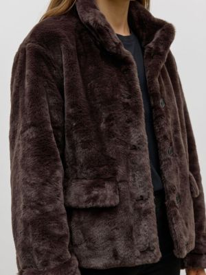 VMSONJAEVA SHORT JACKET GA BOO Chocolate Torte