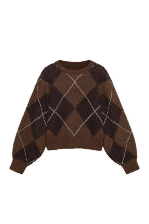 VMDARLA LS O-NECK PULLOVER LCS Cocoa Brown/W.