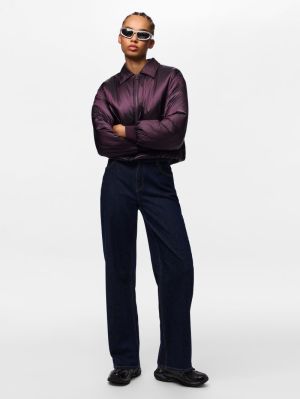 PCELARA PADDED RIBSTOP BOMBER Plum Perfect