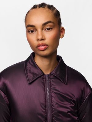 PCELARA PADDED RIBSTOP BOMBER Plum Perfect