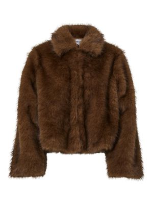 PCJILLA SHORT FLUFFY JACKET BC Chicory Coffee