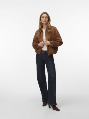 VMJOSEIDA SHORT JACKET BOO Cognac
