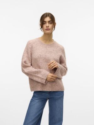 VMINGRID LS O-NECK PULLOVER Pink Dogwood/W.