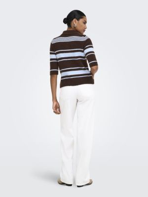 ONLLOUISIA SS COLLAR POLO KNT Coffee Bean/Cas
