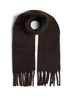 PCNIKITA LONG SCARF NOOS BC Hot Fudge