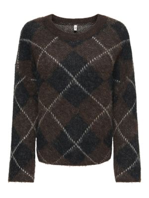 ONLNOEME LS PATTERN O-NECK NCA Coffee Bean/Big