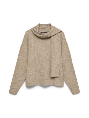 VMGIANNA LS SCARF PULLOVER Silver Mink/MEL