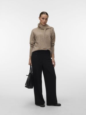 VMGIANNA LS SCARF PULLOVER Silver Mink/MEL