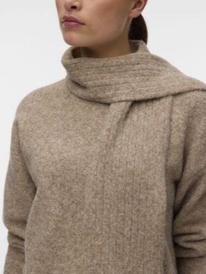 VMGIANNA LS SCARF PULLOVER Silver Mink/MEL