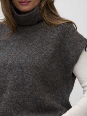 VMINGRID SL ROLLNECK VEST BOO Dark Grey Melan