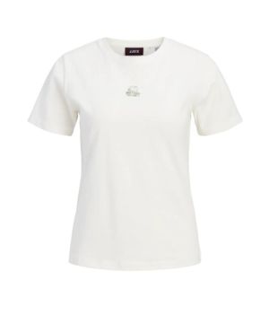 JXCARLY EMB REG FIT SS TEE JRS Cloud Dancer/MA