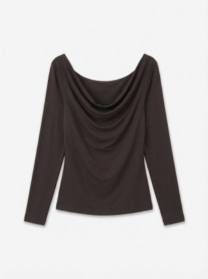 AWELLISON HEAVEN LS WATERFALL Chocolate Plum