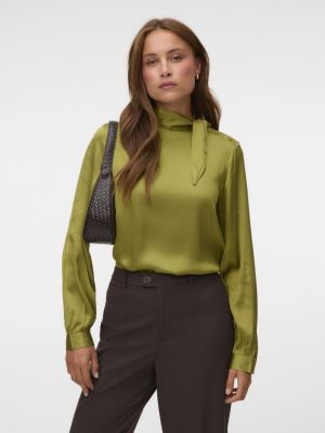 AWERIKA LS HIGH NECK BLOUSE Calliste Green