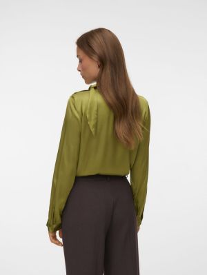 AWERIKA LS HIGH NECK BLOUSE Calliste Green