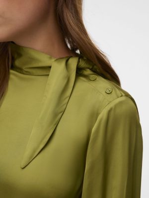 AWERIKA LS HIGH NECK BLOUSE Calliste Green