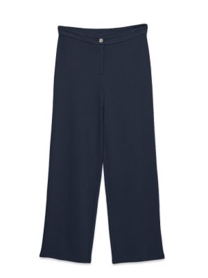 VMHALI HW WIDE BUTTON PANT JRS Navy Blazer